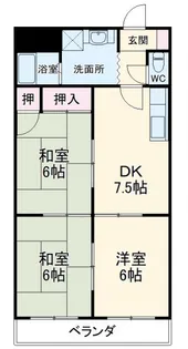 ホワイトウィング大野【5階】の間取り