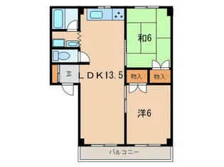 カサヴェール塚口【1階】の間取り