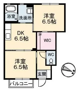 サンディアス【1階】の間取り