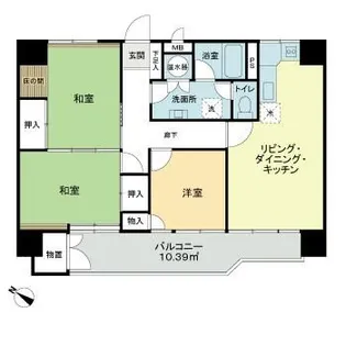 ライオンズマンション片平【5階】の間取り