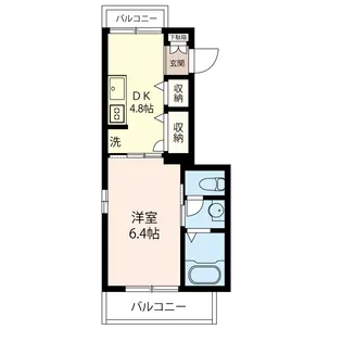ハッピー河田町【1階】の間取り