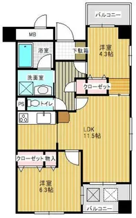 シャンテいせはら【3階】の間取り
