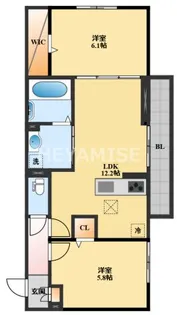ライク・ア・パラソル【1階】の間取り