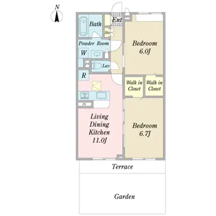 プリムローズ【1階】の間取り