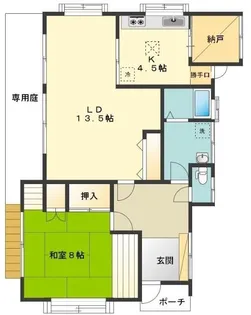 コーポ美園【1階】の間取り