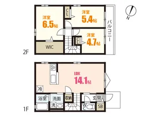 イーストガーデンA【1階】の間取り