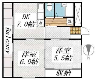 エクセレントひばりが丘B【2階】の間取り