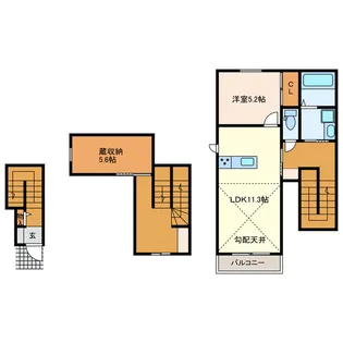 Lumie’re bois【2階】の間取り