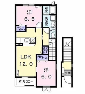 サンロードII【2階】の間取り