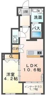 オプレント芳賀【1階】の間取り