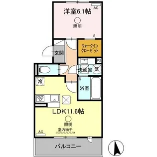 シェシレーヌ【1階】の間取り