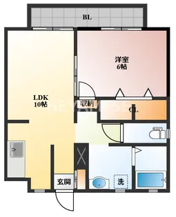 プチメゾン若葉I【1階】の間取り