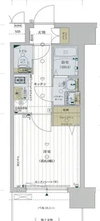 レジュールアッシュ京橋【4階】の間取り