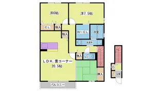 ヴェールトワ【2階】の間取り