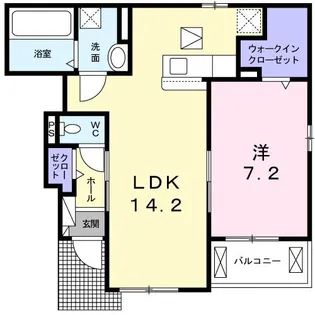 スカイノート・ウエスト【1階】の間取り