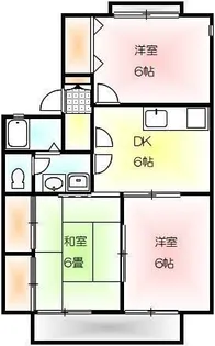 ファミール三木 B【1階】の間取り