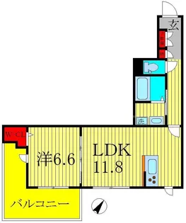 ケーズグレスト柏【2階】の間取り
