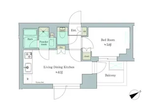 Brillia ist 門前仲町【7階】の間取り