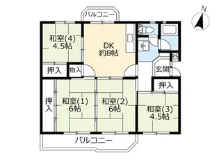 UR落合【1階】の間取り