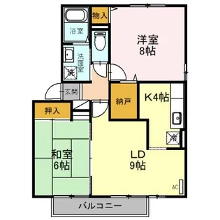 プラセール F【2階】の間取り