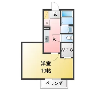 サウス ワイド プレイス【1階】の間取り