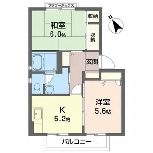 フローラルFUJI A【2階】の間取り