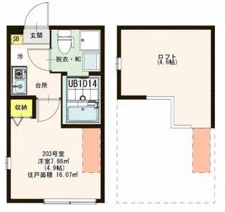 アクティ上大岡【2階】の間取り