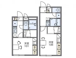 レオパレス大塚山【1階】の間取り