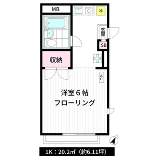 平林コーポ【1階】の間取り