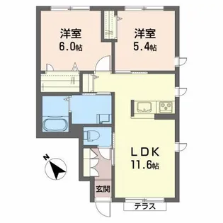 シャーメゾン菅谷台VII【1階】の間取り