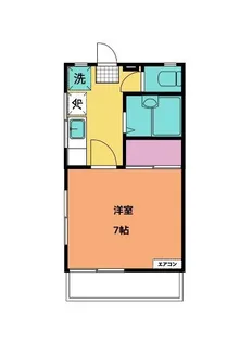 ハイツカトレアB【1階】の間取り