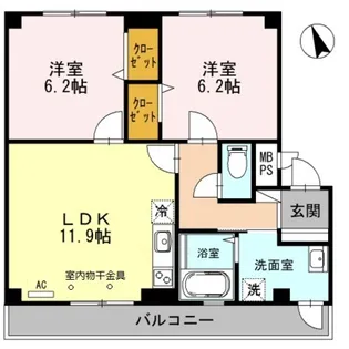 サニーコート【2階】の間取り