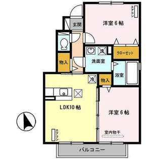 クロシェットA【1階】の間取り
