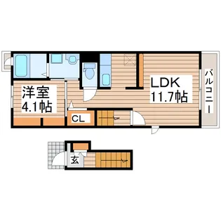 メゾンカルム・M【2階】の間取り