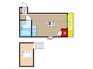 サニーベール亥鼻【2階】の間取り