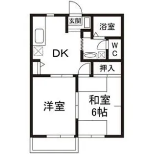 フィールドシティー A棟【1階】の間取り