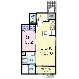 クレシエンテ【1階】の間取り