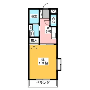 ハイツYG B棟【2階】の間取り