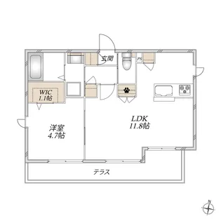 メゾンソレーユ【1階】の間取り