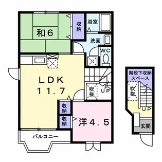 CHER YUNAGO【2階】の間取り