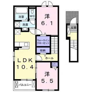 アドバンスI【2階】の間取り