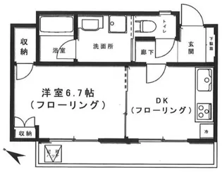 菱和パレス音羽弐番館【5階】の間取り