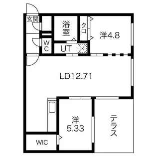 コア山の手【1階】の間取り