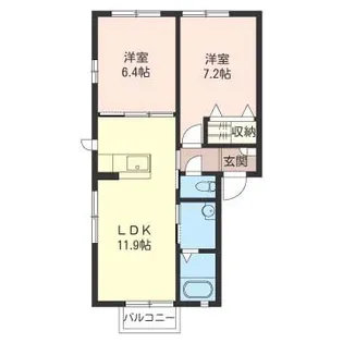 サマンサ A【2階】の間取り