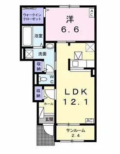 ベル ファミーユI【1階】の間取り