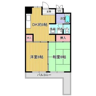 レジデンス木野川【2階】の間取り