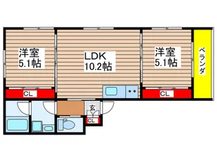 グレーシア大日【2階】の間取り