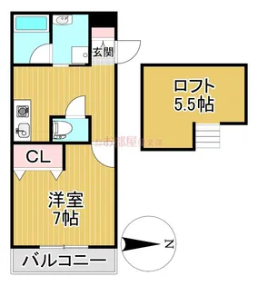Aレガート久留米大学前 B棟【2階】の間取り