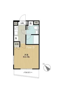 DUARES愛宕虎ノ門【8階】の間取り