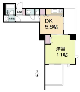 クロスレジデンス大阪新町【3階】の間取り